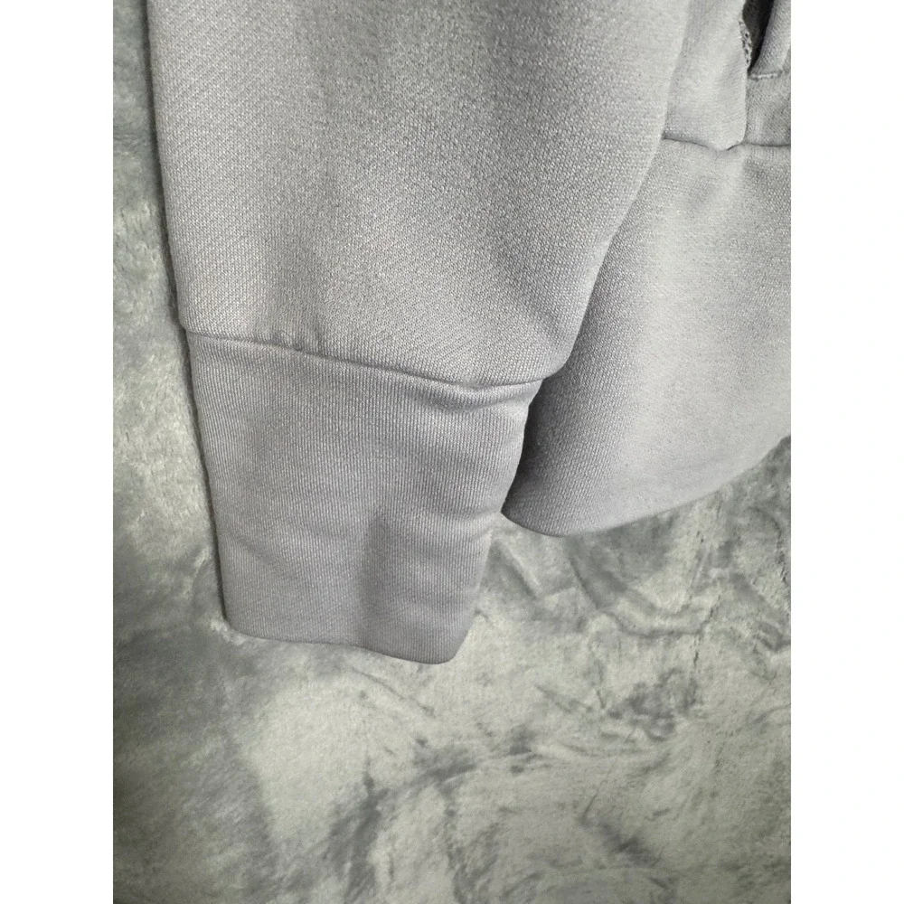 Nike Womens Grey Hoodie Blue Swoosh‎ Pullover Sweatshirt Size M